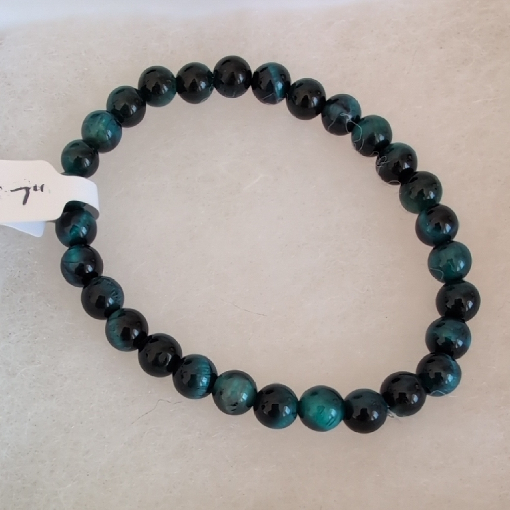 Blue Tigers Eye Stretch Bracelet